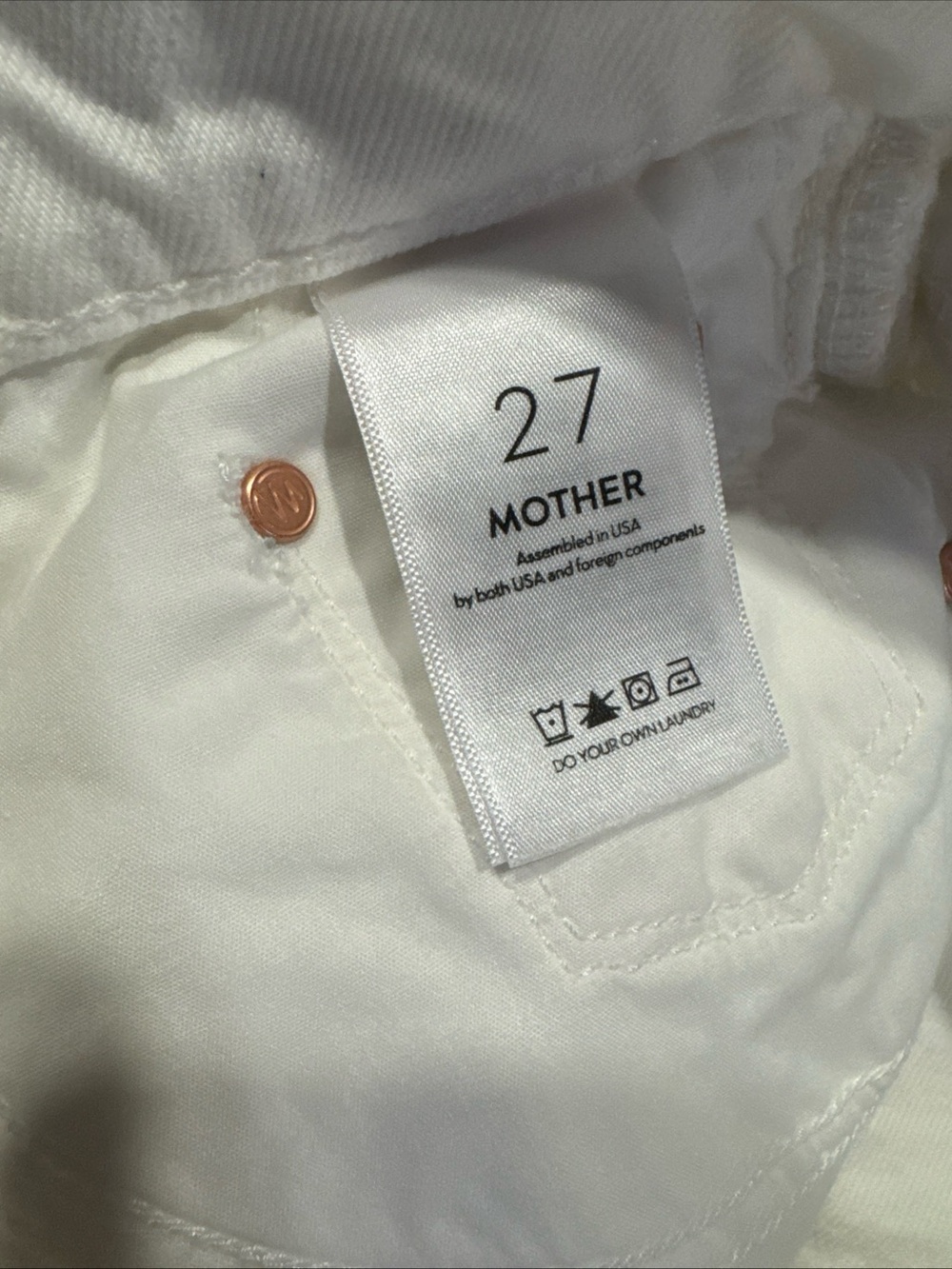 Mother Superior The Maven Bermuda Fray Jean Shorts Size 27 White Denim New - Picture 7 of 10